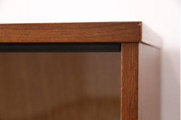 ヴィンテージ家具　イギリス　チーク材　シンプルで洗練されたデザインがおしゃれなブックケース(リビングボード、キャビネット、飾り棚、ビンテージ)(R-049733)