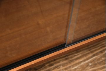 ヴィンテージ家具　イギリス　チーク材　シンプルで洗練されたデザインがおしゃれなブックケース(リビングボード、キャビネット、飾り棚、ビンテージ)(R-049733)