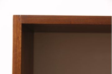 ヴィンテージ家具　イギリス　チーク材　木目の美しさとスタイリッシュなデザインが魅力のビューローキャビネット(ライティングビューロー、収納棚、戸棚、ビンテージ)(R-049734)