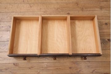 中古　美品　松本民芸家具　脚付きリメイク　和モダンな空間づくりにおすすめのローチェスト(サイドボード、引き出し、ローボード)(R-049735)