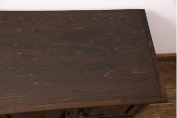 中古　美品　松本民芸家具　脚付きリメイク　和モダンな空間づくりにおすすめのローチェスト(サイドボード、引き出し、ローボード)(R-049735)