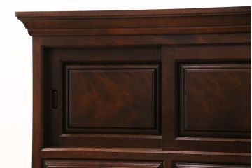 中古　美品　松本民芸家具　脚付きリメイク　和モダンな空間づくりにおすすめのローチェスト(サイドボード、引き出し、ローボード)(R-049735)