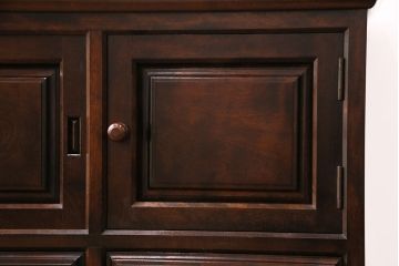 中古　美品　松本民芸家具　脚付きリメイク　和モダンな空間づくりにおすすめのローチェスト(サイドボード、引き出し、ローボード)(R-049735)