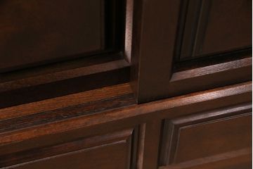 中古　美品　松本民芸家具　脚付きリメイク　和モダンな空間づくりにおすすめのローチェスト(サイドボード、引き出し、ローボード)(R-049735)