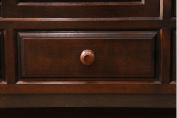 中古　美品　松本民芸家具　脚付きリメイク　和モダンな空間づくりにおすすめのローチェスト(サイドボード、引き出し、ローボード)(R-049735)