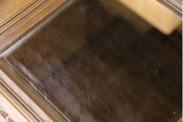 アンティーク雑貨　和製アンティーク　フック付きが嬉しい!大正ロマンの雰囲気漂うウォールミラー(鏡、ディスプレイ)(R-049738)