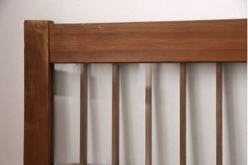 アンティーク建具　ガラス入り格子戸4枚セット(引き戸、窓、ガラス戸)(R-049739)