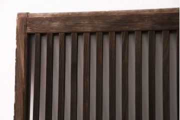 アンティーク建具　和製アンティーク　ガラス入り格子戸2枚セット(引き戸、玄関戸、建具)(R-049740)