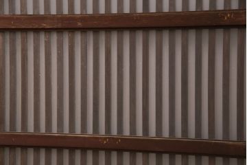 アンティーク建具　和製アンティーク　ガラス入り格子戸4枚セット(引き戸、建具)(R-049741)