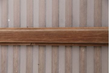 アンティーク建具　和製アンティーク　ガラス入り格子戸1枚(引き戸、玄関戸、建具)(R-049742)