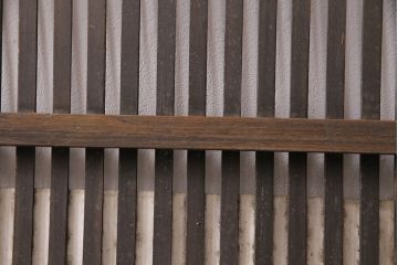 アンティーク建具　大正期　深みを増した木の風合いが味わい深い格子戸4枚セット(引き戸、建具)(R-049744)