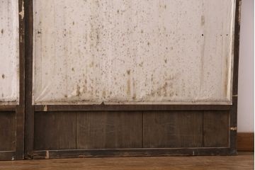 アンティーク建具　大正期　深みを増した木の風合いが味わい深い格子戸4枚セット(引き戸、建具)(R-049744)