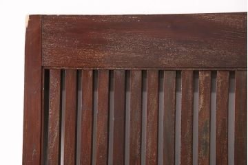 アンティーク建具　明治期　総欅材製の格子蔵戸(引き戸、玄関戸)(R-049746)