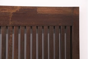 アンティーク建具　明治期　総欅材製の格子蔵戸(引き戸、玄関戸)(R-049746)