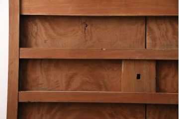 アンティーク建具　明治期　総欅材製の格子蔵戸(引き戸、玄関戸)(R-049746)