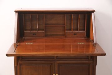 中古　高級唐木家具 ライティングビューロー(簿記机、在宅ワーク、在宅用デスク)(R-049753)