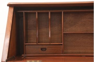 中古　高級唐木家具 ライティングビューロー(簿記机、在宅ワーク、在宅用デスク)(R-049753)