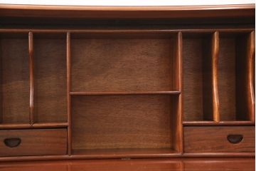 中古　高級唐木家具 ライティングビューロー(簿記机、在宅ワーク、在宅用デスク)(R-049753)