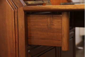 中古　高級唐木家具 ライティングビューロー(簿記机、在宅ワーク、在宅用デスク)(R-049753)