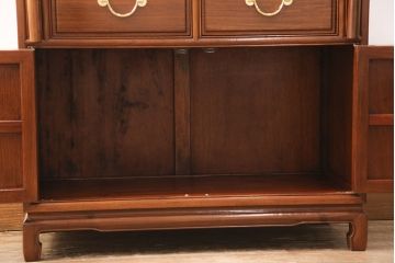 中古　高級唐木家具 ライティングビューロー(簿記机、在宅ワーク、在宅用デスク)(R-049753)