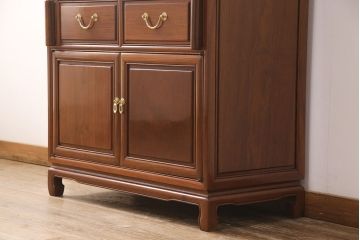 中古　高級唐木家具 ライティングビューロー(簿記机、在宅ワーク、在宅用デスク)(R-049753)