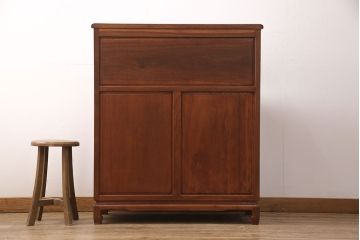 中古　高級唐木家具 ライティングビューロー(簿記机、在宅ワーク、在宅用デスク)(R-049753)