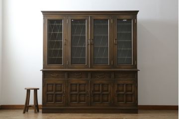 中古　美品　永田良介商店製 食器棚(カップボード、飾り棚、収納棚)(R-049762)