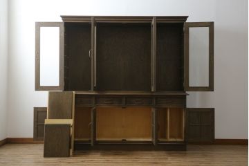 中古　美品　永田良介商店製 食器棚(カップボード、飾り棚、収納棚)(R-049762)