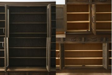中古　美品　永田良介商店製 食器棚(カップボード、飾り棚、収納棚)(R-049762)