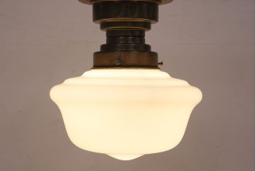 アンティーク照明　和製アンティーク　ブラケットのデザインがおしゃれな天井照明(シーリングライト)(R-049771)