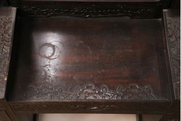 中古　伝統工芸　軽井沢彫り　桜の彫刻が美しいドレッサー(鏡台)(R-049778)