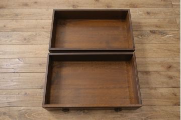 中古　美品　イギリス輸入家具　オーク材　アンティーク風コンソールテーブル(サイドテーブル、作業台)(R-049779)