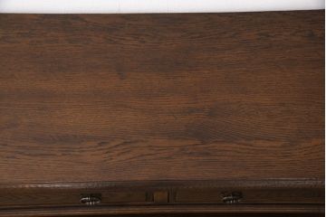 中古　美品　イギリス輸入家具　オーク材　アンティーク風コンソールテーブル(サイドテーブル、作業台)(R-049779)