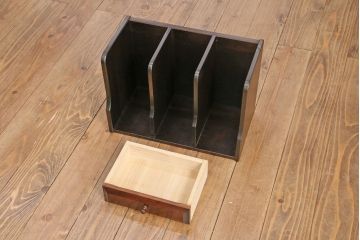 中古　北海道民芸家具　大人なワークスペース作りに活躍してくれるビューローブックケース(定価約38万円)(ライティングビューロー、机、在宅ワーク、在宅用本箱、収納棚、ワークデスク)(R-049781)