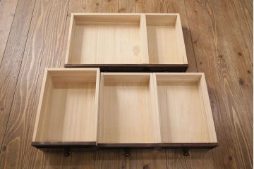 中古　北海道民芸家具　大人なワークスペース作りに活躍してくれるビューローブックケース(定価約38万円)(ライティングビューロー、机、在宅ワーク、在宅用本箱、収納棚、ワークデスク)(R-049781)