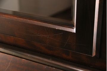 中古　北海道民芸家具　大人なワークスペース作りに活躍してくれるビューローブックケース(定価約38万円)(ライティングビューロー、机、在宅ワーク、在宅用本箱、収納棚、ワークデスク)(R-049781)