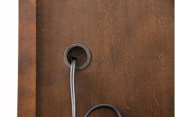 中古　北海道民芸家具　大人なワークスペース作りに活躍してくれるビューローブックケース(定価約38万円)(ライティングビューロー、机、在宅ワーク、在宅用本箱、収納棚、ワークデスク)(R-049781)