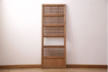 アンティーク建具　和の趣漂う格子戸1枚(引き戸、建具)(R-049782)