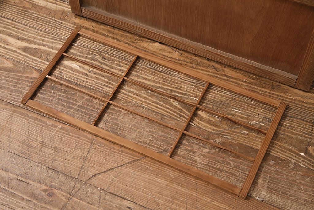 アンティーク建具　和の趣漂う格子戸1枚(引き戸、建具)(R-049782)