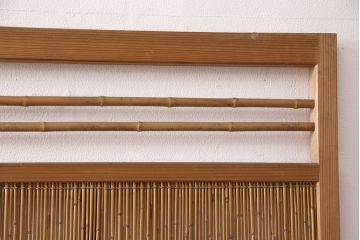 和製アンティーク　透かし彫りがおしゃれな御簾戸4枚セット(建具、簾戸、簀戸、葭戸、夏障子、すど、葦戸)(R-049784)