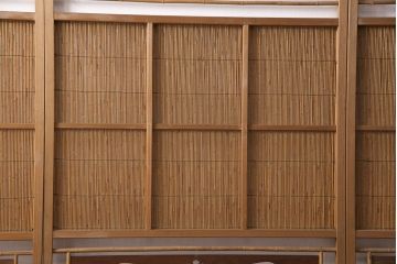 和製アンティーク　透かし彫りがおしゃれな御簾戸4枚セット(建具、簾戸、簀戸、葭戸、夏障子、すど、葦戸)(R-049784)