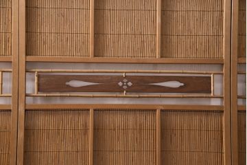 和製アンティーク　透かし彫りがおしゃれな御簾戸4枚セット(建具、簾戸、簀戸、葭戸、夏障子、すど、葦戸)(R-049784)