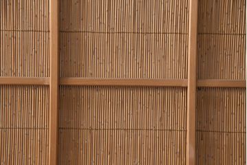 和製アンティーク　透かし彫りがおしゃれな御簾戸4枚セット(建具、簾戸、簀戸、葭戸、夏障子、すど、葦戸)(R-049784)