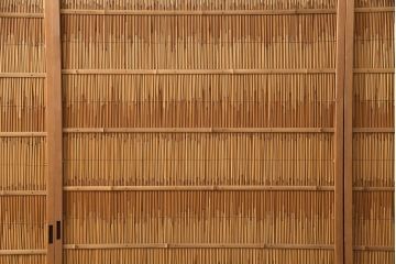 和製アンティーク　涼しげな和の空間作りにおすすめの御簾戸4枚セット(建具、簾戸、簀戸、葭戸、夏障子、すど、葦戸)(R-049785)