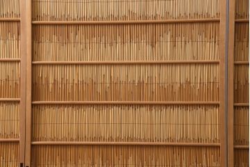 和製アンティーク　涼しげな和の空間作りにおすすめの御簾戸4枚セット(建具、簾戸、簀戸、葭戸、夏障子、すど、葦戸)(R-049785)