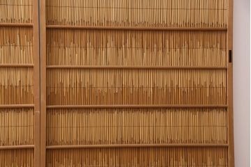 和製アンティーク　涼しげな和の空間作りにおすすめの御簾戸4枚セット(建具、簾戸、簀戸、葭戸、夏障子、すど、葦戸)(R-049785)