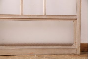 アンティーク建具　モールガラス・銀モールガラスが入ったおしゃれなガラス戸2枚セット(引き戸、窓)(R-049786)