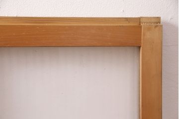 アンティーク建具　モールガラス・銀モールガラスが入ったおしゃれなガラス戸2枚セット(引き戸、窓)(R-049786)