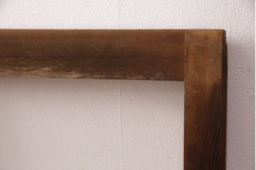 アンティーク建具　クリアガラスとモールガラスが入ったおしゃれなガラス戸2枚セット(引き戸、窓)(R-049787)