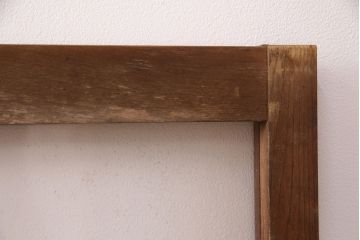 アンティーク建具　クリアガラスとモールガラスが入ったおしゃれなガラス戸4枚セット(引き戸、窓)(R-049788)